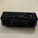 Panasonic RC-X210 Analog Quartz Clock Radio Black Rectangular Vintage Alarm. Fixed Price $17.99.
