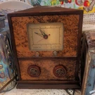 1956 Philco D736-124 Am Wood Tube Radio *clock Works, Does Not*. Fixed Price $64.00.