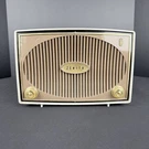 Zenith B615G Am Tube Radio White Brown Case Working. Fixed Price $80.00.