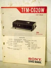 Sony TFM-C620W Fm/am Digital Clock Radio Org 1972 Owner Service Manual. Fixed Price $25.00.