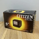 Citizen JCTR-152 5" Black & White Tv Am/fm Radio New Box, Great For Gaming. Fixed Price $29.99.