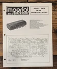 Imperial / Superscope CR-104 Clock Radio Service Manual *original*. Fixed Price $14.97.