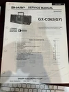 Orig. Sharp GX-CD62 (gy) Repair & Service Manual *original*. Fixed Price $18.99.