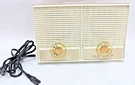 1960S Philco Twin Speaker Am Tube Radio Ivory Color Turns On. Fixed Price $90.00.
