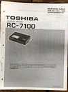 Toshiba RC-7100 Clock Radio Service Manual *original*. Fixed Price $9.97.