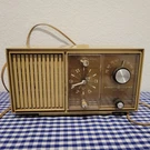 Vtg 1960'S Analog Clock/am Radio General Electric C2420H In Lt. Beige Runs/works. Fixed Price $24.99.