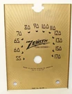 Zenith Radio Metal Dial & Screws Removed From Model 6D316 Used On 6D312. Fixed Price $11.95.