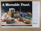 1979 Sony FX-412 TV-513 ICF-7760W CFS-71 ICF-D11W Vintage Print Ad. Fixed Price $9.99.