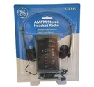 Ge Am/fm Stereo Headset Radio 7-1637SA Headphones & Belt Clip New Sealed. Fixed Price $19.98.