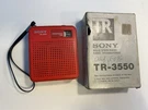 Vintage Sony TR-3550 Red Solid State Transistor Radio. Fixed Price $36.38.