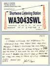 Ham Radio Qsl Qso Postcard WA3043SWL, Lebanon, Pennsylvania, Usa. Fixed Price $13.99.