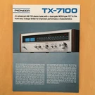 Original Pioneer TX-7100 Am/fm Stereo Tuner Brochure Nos And Uncirculated. Fixed Price $19.95.