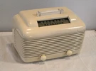 Crosley Model 56TU Painted White Bakelite Tube Am Tabletop Radio - 1947. Fixed Price $59.50.