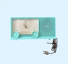 Admiral Model Y3149 The Celebrity Vacuum Tube Am Radio Clock Turquoise Blue Aqua. Fixed Price $157.50.