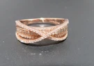 10K Rose Gold Ladies Diamond Swirl Band Ring Size 7 0.50 Tcw 3.91 GRAM(AI-2134). Fixed Price $686.95.