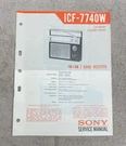 Sony Fm/am 2 Band Receiver ICF-7740W Service Manual With Schematic Diagram JO115. Fixed Price $27.95.