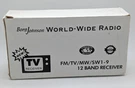 New Borg Johnson World-wide Radio FM/TV/MW/SW1-9 Band Receiver Model HS-912R. Fixed Price $14.99.