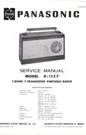 Panasonic Service Manual R-1157 Transistor Radio (pdf Format). Fixed Price $16.99.
