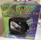 Curtis 5" Portable Black & White Tv Am/fm Radio RT068A. Fixed Price $33.00.