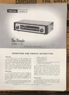 Harman Kardon Model T-120 The Rondo Tuner Owner & Service Manual *original*. Fixed Price $19.97.