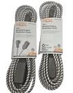 Hdx Extension Cord 2 Prong 3 Outlet 10' 16 Gauge Brown Braided Indoor Lot Of. Fixed Price $14.95.