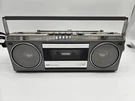 Vntg Sears Roebuck & Co SR-3000 Series Silver Mini Stereo Boombox Tested Working. Fixed Price $59.99.