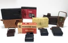 11 Vintage Transistor Radio Cases Leather Vinyl Boxes Empty Ge, Sony, Philco+. Fixed Price $28.00.