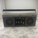 Vintage General Electric Mini Boom Box Model #7-2450A. Tested/works.. Fixed Price $37.99.