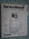 Panasonic RF-799 Service Manual Original Repair Book Portable Radio 30 Pages. Fixed Price $27.50.
