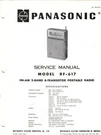 Panasonic Service Manual For RF-617AM-FM 8XISTOR Port Radio. Fixed Price $22.99.