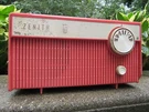 Pink Tube Radio Vintage Zenith Model F508V Coral Rare 1960'S. Fixed Price $143.99.