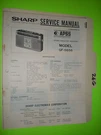 Sharp GF-5656 Service Manual Original Repair Book Stereo Tape Player Boombox. Fixed Price $25.00.