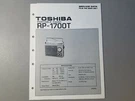 Toshiba Portable Radio RP-1700T Service Manual Data File No 830-067. Fixed Price $12.50.