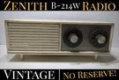 Vintage Zenith Solid State Radio Receiver Wood GRAIN12 Amp Works B214W. Fixed Price $21.38.