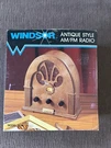 New! Windsor Model 2136 Replica Antique Style Music Art Deco Am/fm Radio. Fixed Price $65.00.