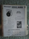 Sharp BP-160 Service Manual Original Repair Book Radio Solid State 4 Pages. Fixed Price $20.00.