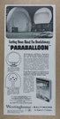 1957 Westinghouse-baltimore Paraballoon Antenna Vintage Print Ad. Fixed Price $9.99.