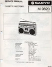Service Manual For Sanyo M9820 Cassette Recorder Am/fm Radio. Fixed Price $18.95.
