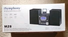 Isymphony M28 Micro Music System, Ipod Dock, Cd, MP3/WMA, Am/fm, Remote, Black. Fixed Price $46.69.