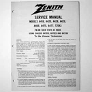 Zenith Models A418 A420 A428 A429 A469 A475 A477 Radio Service Manual 1970. Fixed Price $9.45.