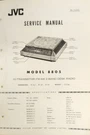 Jvc Nivico 8805 Am/fm 2-BAND Desk Radio Service Manual. Fixed Price $18.00.