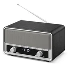 Vintage Wood Am Fm Bluetooth Radio With Clock, Digital For Bedroom. Fixed Price $49.99.