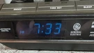 Clock Radio Fm Am Alarm General Electric Blue Display Model 7-4642B Works. Fixed Price $40.00.