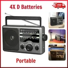 Am/fm Portable Radio Battery Operated By 4X Cell Batteries Ac Power. Fixed Price $34.86.