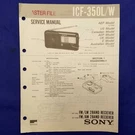 Sony ICF-350L ICF-350W Service Manual Original Paper Oem Repair Guide Usa. Fixed Price $19.96.