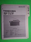Toshiba RP-737F Service Manual Original Repair Book Solid State Radio. Fixed Price $20.00.