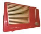 1955 Rca Victor "the Wilshire" Vacuum Tube Am Radio Firestorm Red Model 6-X-8B. Fixed Price $129.00.