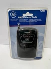 New! Ge Am/fm Pocket Radio Band Receiver 7-2585 Sealed Black. Fixed Price $17.00.