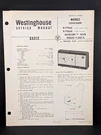 Westinghouse Clock Radio Service Manual Model H-775L6A Chassis V-2401-4 Pg. Fixed Price $9.99.
