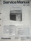 Panasonic RF-1401 Service Manual Radio Original. Fixed Price $24.99.